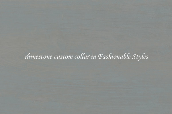 rhinestone custom collar in Fashionable Styles