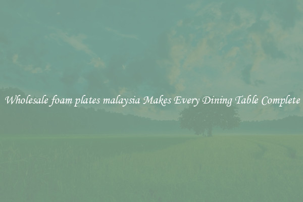 Wholesale foam plates malaysia Makes Every Dining Table Complete