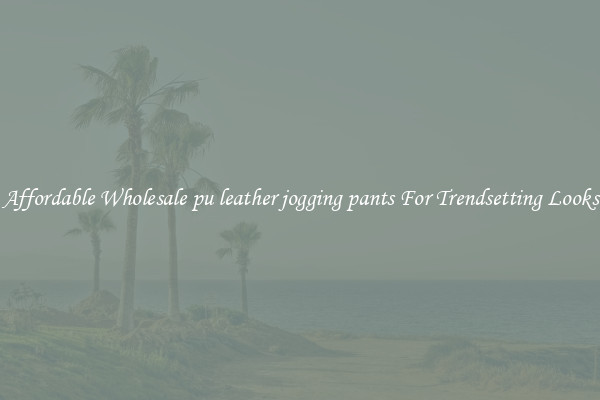 Affordable Wholesale pu leather jogging pants For Trendsetting Looks