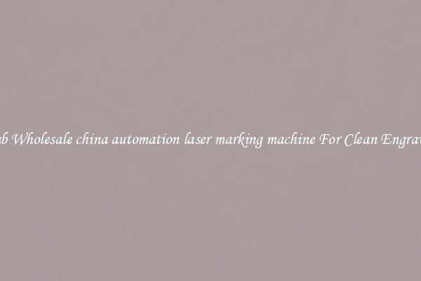 Grab Wholesale china automation laser marking machine For Clean Engraving