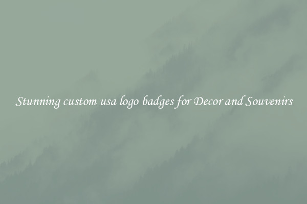 Stunning custom usa logo badges for Decor and Souvenirs