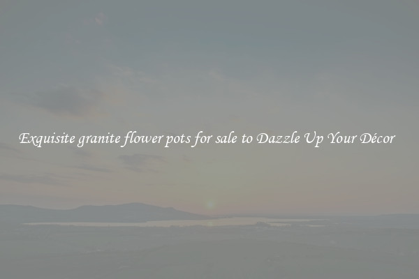 Exquisite granite flower pots for sale to Dazzle Up Your Décor  