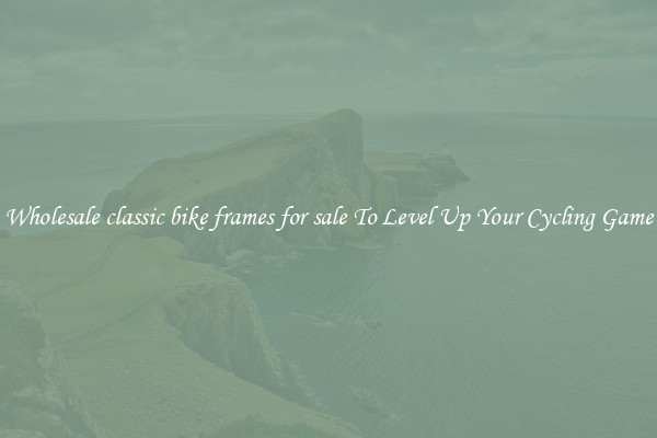 Wholesale classic bike frames for sale To Level Up Your Cycling Game